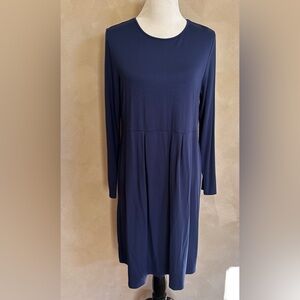 NWT J.Jill solid Wearever pleated empire waist dress